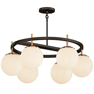 Elegant Alluria Pendant in Black 3D model image 1 