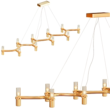 Elegant Maripos II Chandelier 3D model image 1 