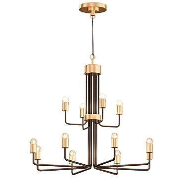 Elegant Le Marais 12-Light Chandelier 3D model image 1 