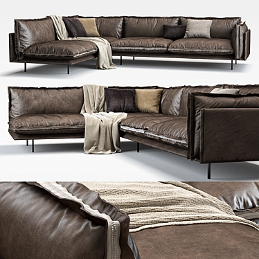 Auto-Reverse: Innovative Space-Saver Sofa 3D model image 1 