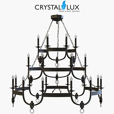 Crystal Lux Suerte Brown SP12 Chandelier 3D model image 1 