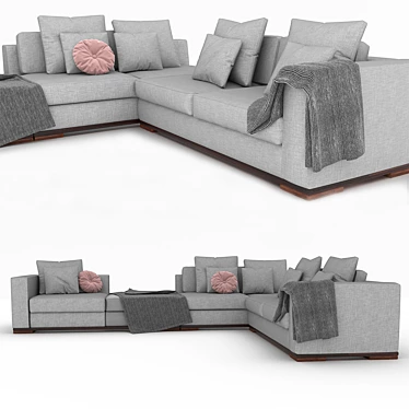 Vintage-inspired Heritage Sofa 3D model image 1 