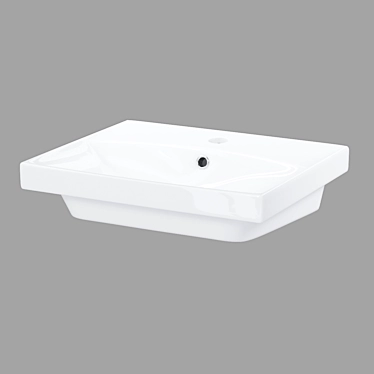 CITY 50: Sleek & Elegant Inset Sink 3D model image 1 