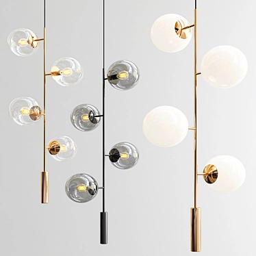 Orb Lounge Pendant: Effortless Elegance 3D model image 1 