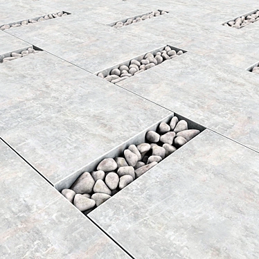 Pebble Paving Slabs: Stylish & Durable 3D model image 1 