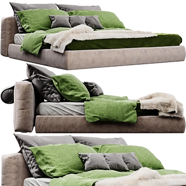 Cassina L34 MEX C Bed: Sleek Elegance for Modern Bedrooms 3D model image 1 