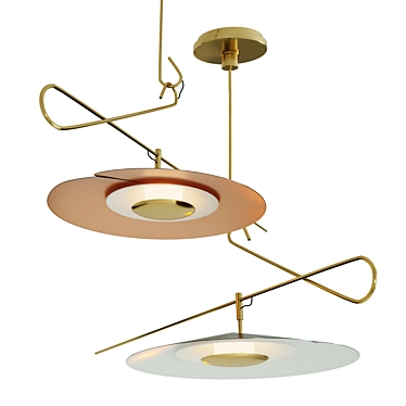 Treble Single Pendant Light 3D model image 1 