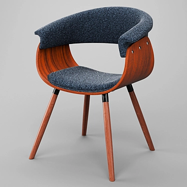 Holt Mid-century Modern Accent Chair 3D model image 1 
