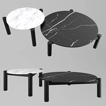 Marble-top Cassina Tables 3D model image 1 