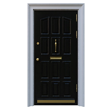Classic Swing Door, 900x2000 Dimensions 3D model image 1 