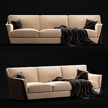 Elegant Vittoria Sofa: Timeless Luxury 3D model image 1 