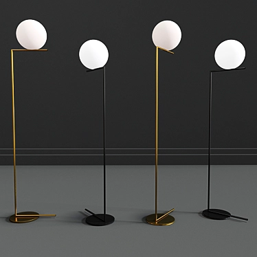 Modern IC Floor Lamp - Sleek Design and Superior Lighting 3D model image 1 