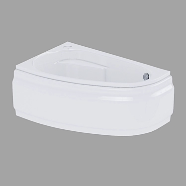 Asymmetrical Bathtub: Joanna 140x90, Left 3D model image 1 