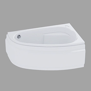 Elegant Asymmetric Bathtub: Joanna 150x95, Right 3D model image 1 