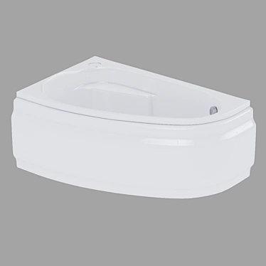 Elegant Asymmetric Joanna 160x95 Bath 3D model image 1 