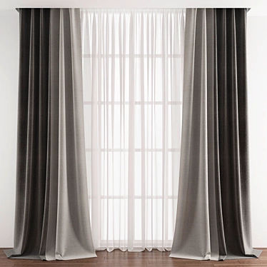 Title: Elegant Curtain 369 3D model image 1 