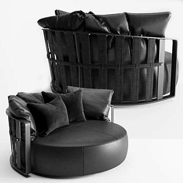 Elegant Scarlett Sofa 3D model image 1 