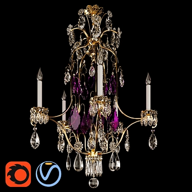 Timeless Elegance: Classic Chandelier 3D model image 1 