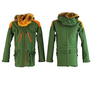 Green Essential Jacket 3D model image 1 