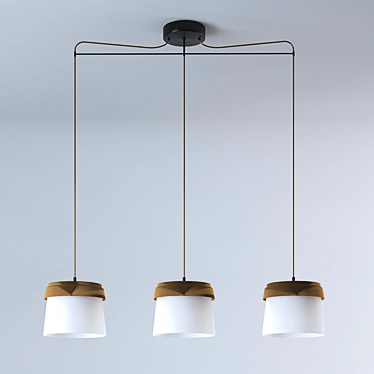 Elegant White Pendant Light: VIOKEF MORGAN 3D model image 1 