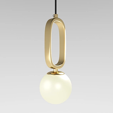 Modern Golden Pendant Light 3D model image 1 
