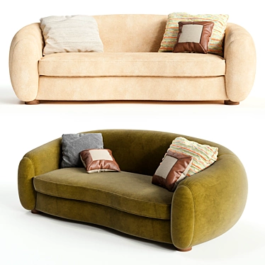 Polar Bear Sofa: Jean Royer's Cozy Arctic Oasis 3D model image 1 