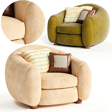 Arctic Comfort Armchair: Jean Royer 3D model image 1 