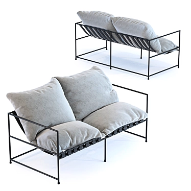 Comfort Canvas Cornwall Sofa 3D model image 1 
