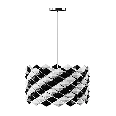 Denisa Chandelier: Modern Elegance in Contrasting Colors 3D model image 1 