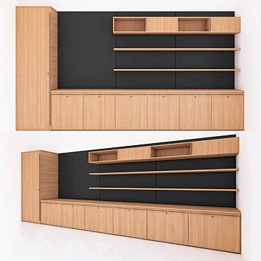 Elegant Office Cabinet: Organize and Display 3D model image 1 