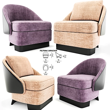 Luxurious Minotti Lawson Large Armchair 3D model image 1 