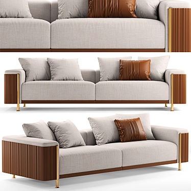 Luxurious Deven Sofa: Elegant and Comfortable 3D model image 1 