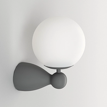 VIOKEF THEMIS Pendant Light: Elegant Gray Opal Beauty 3D model image 1 