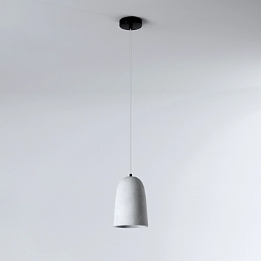 Modern Concrete Pendant Light 3D model image 1 