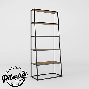 Title: Industrial Chic Loft Rack 3D model image 1 