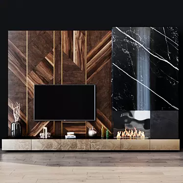 Sleek 73" TV Set with Stunning Design 3D model image 1 