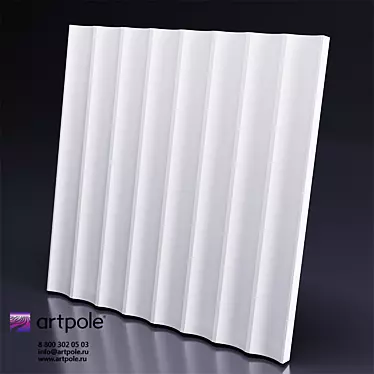 Elegant Gypsum 3D Panel - Afina by Artpole 3D model image 1 