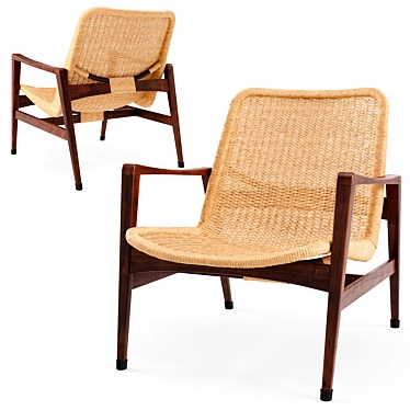 Yamakawa Rattan Vintage Lounge: Timelessly Chic 3D model image 1 