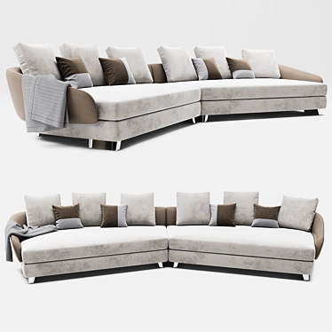 Elegant Lawson Sofa by Minotti | 420x100x80cm 3D model image 1 