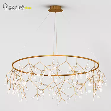 Heracleum LED Chandelier: Modern Metal and Acrylic Lighting 3D model image 1 