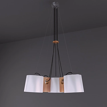 Satin White Glass Pendant Light: VIOKEF ORBED 3D model image 1 