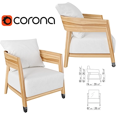 Caroline: Elegant Comfort for Your Home 3D model image 1 