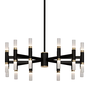 Modern Draven Chandelier: Polished Elegance 3D model image 1 