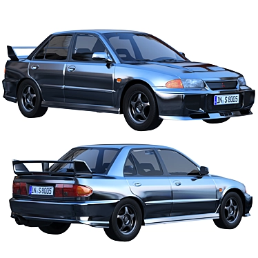 Sleek Mitsubishi Lancer Evo 3D model image 1 