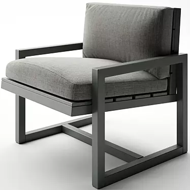 Saler Soft Teak: Cozy Garden Armchair 3D model image 1 