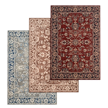 Versatile Carpet Set: High-Quality Textures. 3D model image 1 