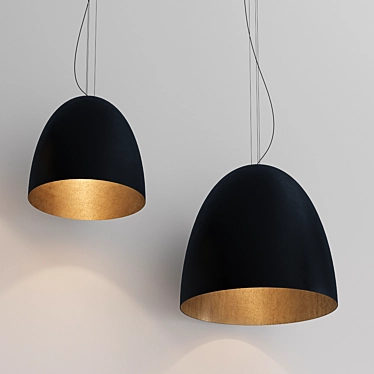 Minimalist Egg Inspired Pendant Lights 3D model image 1 