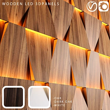 LED Wooden Panels | Modern and Classic Interior Décor Solution 3D model image 1 