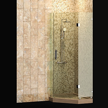 Luxury Shower Cabin 3D model image 1 