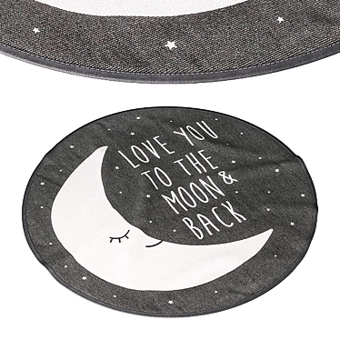 Moon Love Round Rug: H&M Home 3D model image 1 